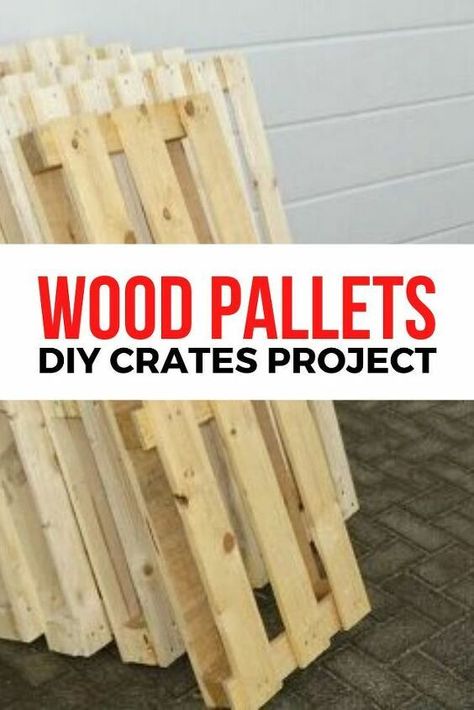 Who doesn't love wooden crates?! you can make so many things from them like a bookshelf or use them for storage. If you're decorating on a budget the you'll love this DIY project to make them for cheap from wood pallets. #diy #crates #pallets Diy Crates, Diy Wooden Crate, Pallet Crates, Pallets Diy, Crate Diy, Bookshelf Storage, Wood Planter Box, Budget Home Decorating, Wood Planters