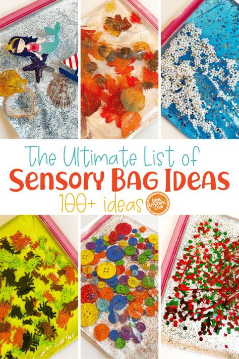 How to make sensory bag for babies and toddlers. Sensory bag ideas for play time with preschoolers. Sensory Bags For One Year Olds, Sensory Bag Ideas, Baby Sensory Bags, Sensory Play Toddlers, Toddler Sensory Bins, Reggio Emilia Approach, Infant Sensory Activities, Sensory Bag, Sensory Bags