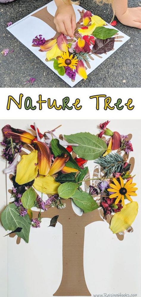 Toddler Learning Activities, Høstaktiviteter For Barn, Crafty Kids, Toddler Art, Toddler Fun, Nature Tree, Craft For Kids, Autumn Activities, Nature Crafts