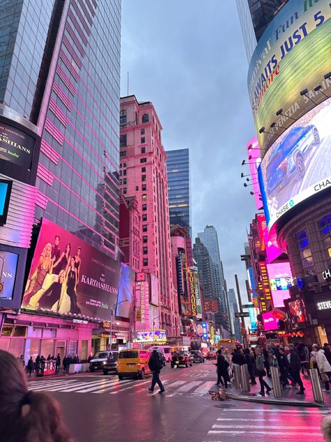 Times Square, Neon, At Night, New York, Square