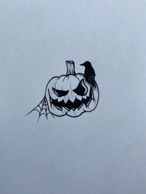 Halloween Tattoo Quotes, Halloween Sticker Tattoo Sleeve, Pumpkin Drawing Ideas Halloween, Dark Halloween Drawings, Linz, Cute Spooky Halloween Tattoo, Tattoo Ideas Halloween Small, Pumpkin Elbow Tattoo, Pumpkin Drawing Scary