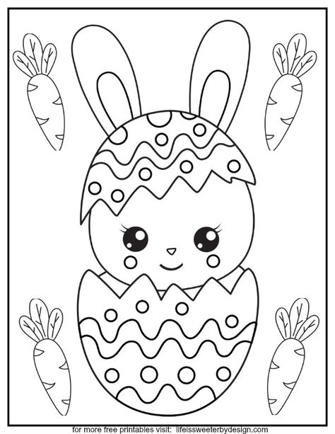 These free printable Easter Color Pages are the perfect kids activity for a rainy spring day. Easter coloring pages are full of bunnies, baskets and fun. #easter #freeprintables #colorpages #kidsactivities Coloring Spring, Easter Coloring Pictures, Spring Coloring Sheets, Easter Coloring Pages Printable, Free Easter Coloring Pages, Candy Coloring Pages, Fargelegging For Barn, Easter Coloring Sheets, Easter Color