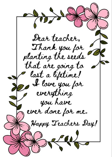 The Gift of Knowledge: Thanking Our Teacher on This Special Day Letters Idea For Teachers Day, Best Letter For Teachers Day, Teachers Day Card Wordings, English Teachers Day Card, Happy Teachers Day Card Quotes, Teachers Day Quotes From Students, Card Ideas To Give To Your Teacher, Teachers Day Card Easy Aesthetic, Teacher Appreciation Day Cards