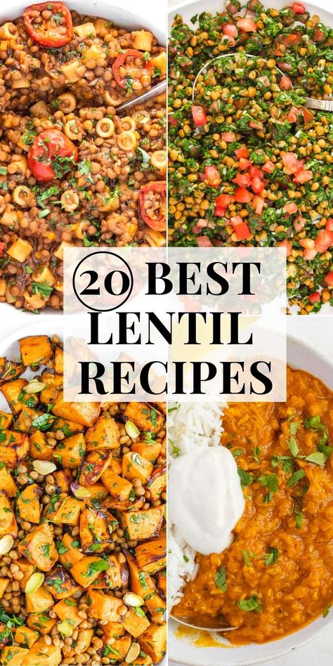 Flavorful Salads, Best Lentil Recipes, Lentil Recipes Healthy, Lentil Recipes Easy, Red Lentil Recipes, Plant Based School, Lentil Dishes, Lentil Soup Recipes, Lentil Recipes