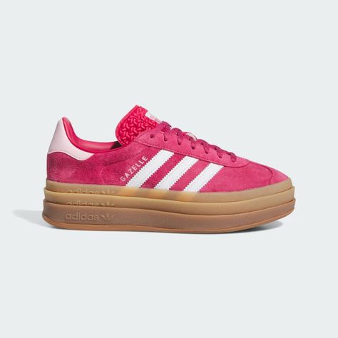 Adidas Bold Gazelle, Colorful Sneakers Women, Colorful Adidas, Gazelle Bold Shoes, Pink Gazelles, Adidas Gazelle Bold, Gazelle Bold, Bold Shoes, Mode Hipster