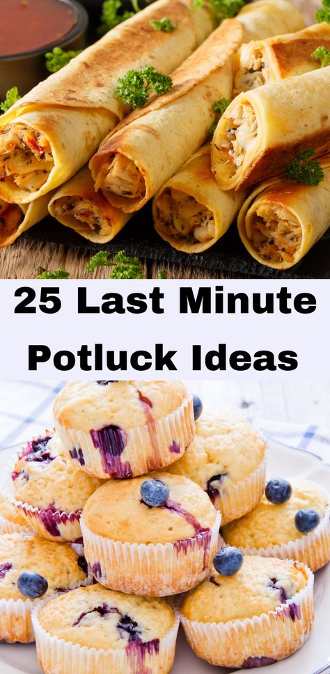 25 Last Minute Potluck Recipes. Potluck Dishes/Quick Potluck Ideas Quick Potluck Side Dishes, Hamburger Potluck Dishes, What To Make For Potluck Parties, Ideas For A Potluck, Work Potluck Ideas Easy Simple, Hot Weather Potluck Dishes, Potluck Snacks Easy, Potluck Picnic Dishes, Pizza Potluck Ideas