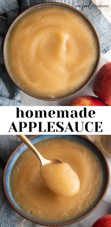 Applesauce Crockpot Easy, Make Apple Sauce Homemade Applesauce, Applesauce Recipes Cinnamon, Unsweetened Apple Sauce Recipes, No Cook Applesauce, Skin On Applesauce, Best Crockpot Applesauce Recipe, Homemade Healthy Applesauce, Recipe For Applesauce