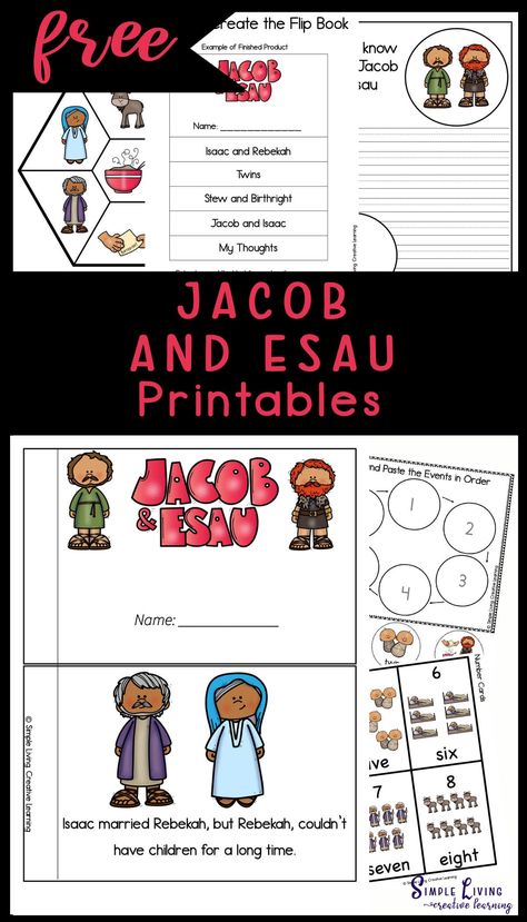 Jacob and Esau Printables Jacob And Rebekah Craft, 12 Sons Of Jacob Craft, Jacob Bible Story, Jacob And Esau Craft Sunday School, Esau And Jacob Craft For Kids, Jacob And Esau Activities, Jacob And Esau Craft, Jacob Bible, Jacob And Esau