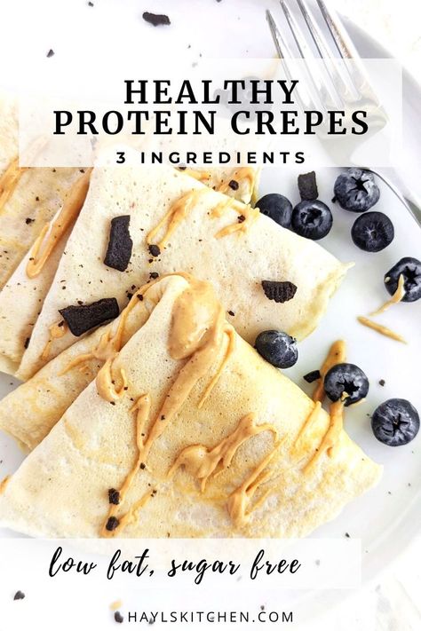 Protein Crepes Recipe, Healthy Crepe Recipes, Low Carb High Protein Recipes, Low Carb Crepes, Protein Crepes, Healthy Crepes, Low Carb Crepe, Easy Crepe Recipe, Healthy Low Fat Recipes