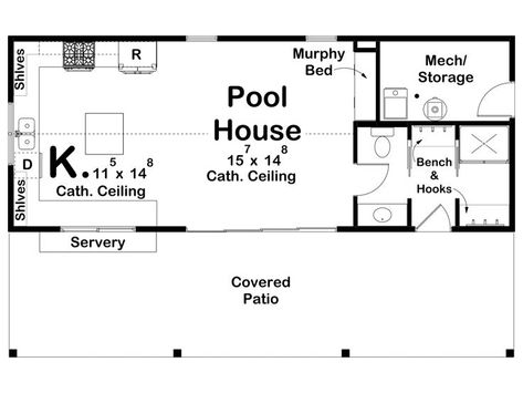 Pool Guest House Plans, Small Pool Houses Sheds, Pool House Floor Plans, Small Pool House, Small Pool Houses, Backyard Pool House, Pool House Shed, Pool House Cabana, Pool House Design