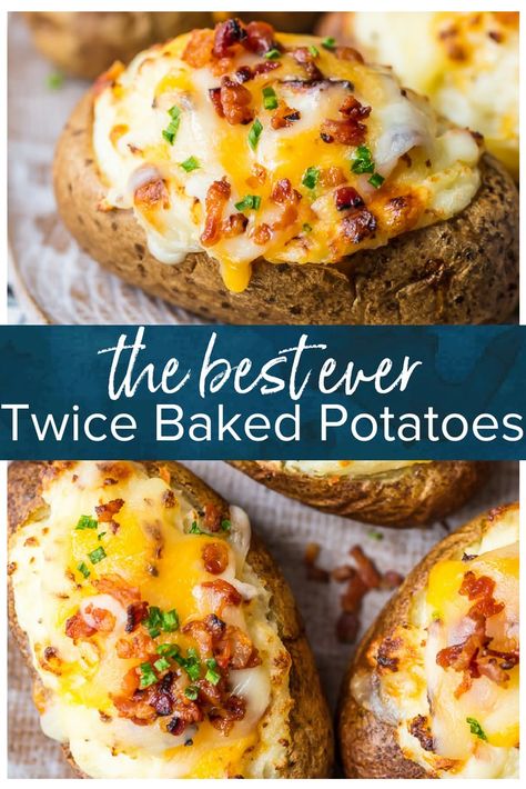 Chicken Recipes With Baked Potatoes, Best Stuffed Potatoes, Two Ed Baked Potatoes, Twiced Baked Potato, Twice Baked Potatoes Easy, Twice Baked Potato Recipe, Twice Baked Potatoes Recipe, Best Twice Baked Potatoes, Baked Potato Recipe