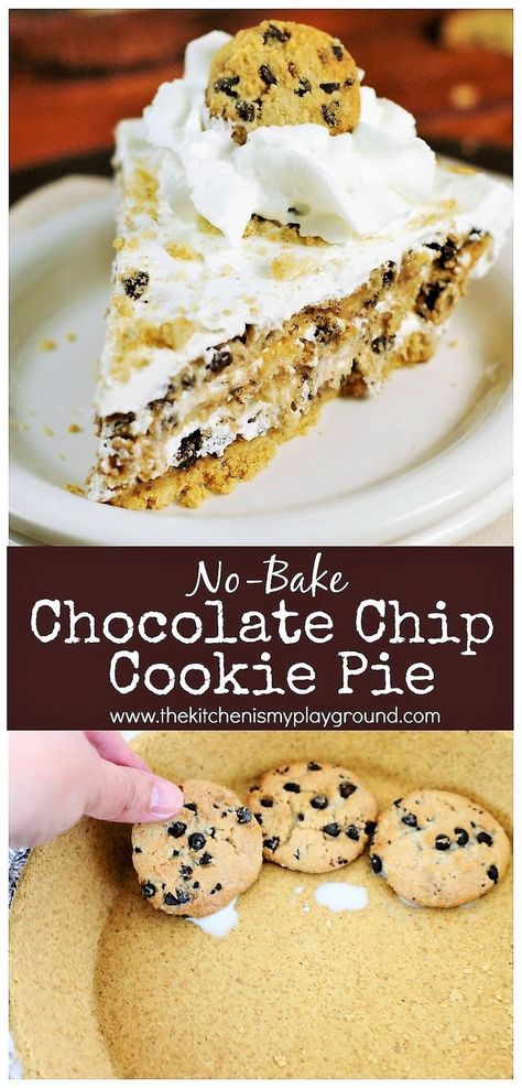 Chips Ahoy Pie, Chips Ahoy Dessert Recipes, Desserts Using Graham Cracker Crust, Desserts For Potlucks, Easy Pie With Graham Cracker Crust, Graham Cracker Crust Desserts, Chips Ahoy Recipe, Chips Ahoy Dessert, Chips Ahoy Cake