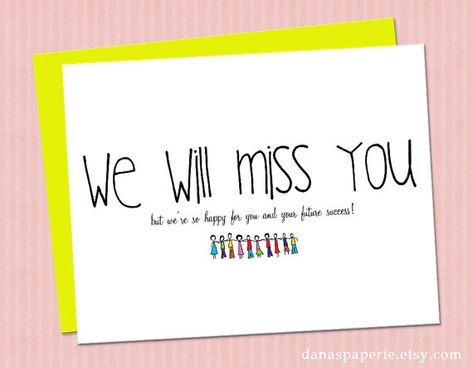 We Will Miss You Cards Homemade Leaving Cards, Happy Journey Gift Ideas, We Will Miss You Poster Ideas, Happy Journey Cards Handmade, Miss You Cards Handmade Friends, Miss You Notes Friends, We Will Miss You Cards For Teachers, Will Miss You Cards, Diy Miss You Cards