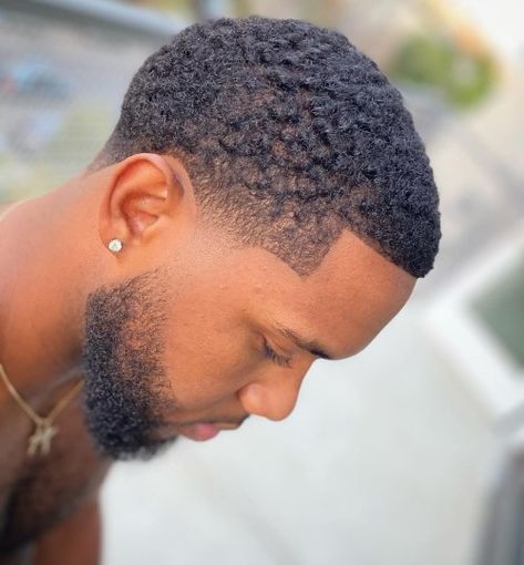 Black Man Hairstyle Short, Double Fade Haircut Men, Black Man Haircut With Beard, Black Man Flat Top Haircut, Black Mens Hairstyles Short, Sponge Curls Men Fade Haircut, Low Mid Taper Fade, African American Men Haircut, Mens Haircut No Fade