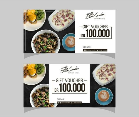 voucher design for the bean garden coffee and eatery Food Coupon Design Ideas, Food Coupon Design, Food Voucher Design, Discount Coupon Design, Discount Voucher Design, Voucher Design Coupon, Voucher Design Ideas, Wild Burger, Food Voucher