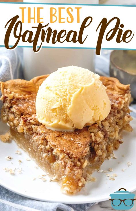 Pecan Pie Crust Pies, Blue Ribbon Pie Recipes, Baked Pie Recipes, Good Pie Recipes, The Best Pie Recipes, Best Pie Recipe, Easy Pies Recipes, Quick Dessert Recipes No Bake, Oatmeal Pecan Pie