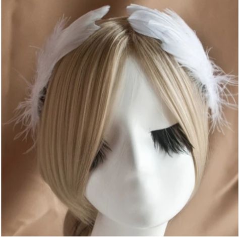 Feather Hair Accessories, Ballet Headpieces, Anime Eye Makeup, Devil Costume, Feather Headpiece, Hair Accessories Wedding, Angel Costume, Halo Headband, Wedding Headdress