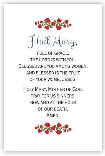 Santos, English Prayer For School, Holy Mary Prayer, Hail Mary Prayer Catholic, December Prayers, Hail Mary Full Of Grace, English Prayer, Catholic Prayers Daily, Hail Mary Prayer