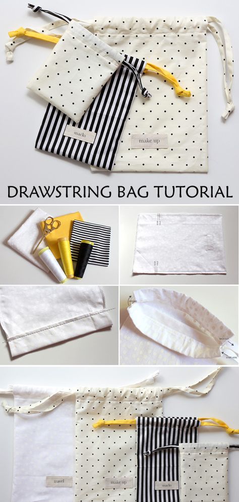 Sew Simple Drawstring Bag, Diy Small Drawstring Pouch, Sew Pouch Drawstring, How To Make A Small Drawstring Bag, How To Make Drawstring Pouch, Sewing Simple Bag, How To Sew A Drawstring Pouch, How To Make Drawstring Bag, Sewing A Small Bag