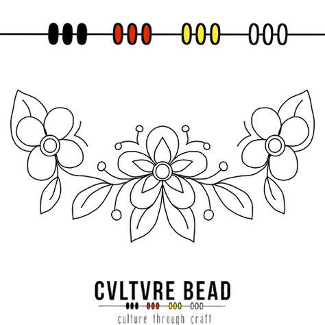 Mandalas, Beading Patterns Free Tutorials, Powwow Beadwork, Bead Knitting, Flower Stencil Patterns, Beaded Bracelet Tutorial, Flower Pattern Drawing, Native Beading, Beaded Flowers Patterns