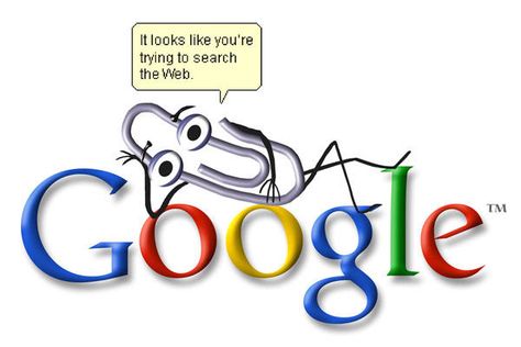 Its a marriage made in cyber-heaven Clippy Microsoft, Google Job, Bone Casting, Google Art, Google Logo, Google Doodle, Writing A Cover Letter, Christian Science, Horror Movie Art