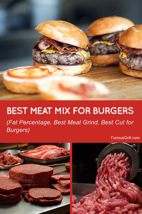 With their juicy, flavorful patty, burgers are the perfect meal for any time of day. But, which is the best meat for burgers? I will show you all the best meat combinations for your next perfect burger Best Meat To Grind For Burgers, Burger Meat Recipes, Chop Meat Recipes, Making Burger Patties, Make Your Own Burger, Burger Patty Recipe, Best Cut Of Steak, What A Burger, In And Out Burger