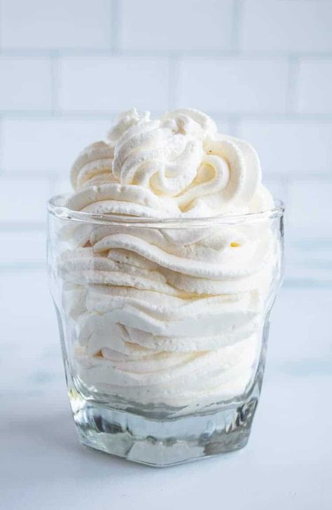 This Keto Whipped Cream is incredibly easy to make and doesn't have any added sugar or weird fillers. Use it to top all of your favorite keto desserts, keto coffees, and sweet keto snacks. Great for keto baking! Keto Whip Cream Desserts, Keto Cream Dessert, Keto Kool Whip Recipes, Keto Heavy Cream Dessert, Coolwhip Recipies Keto, Keto Cream Cheese Recipes Desserts, Carnivore Whipped Cream, Keto Whipped Cream Recipe, Keto Cool Whip Recipes