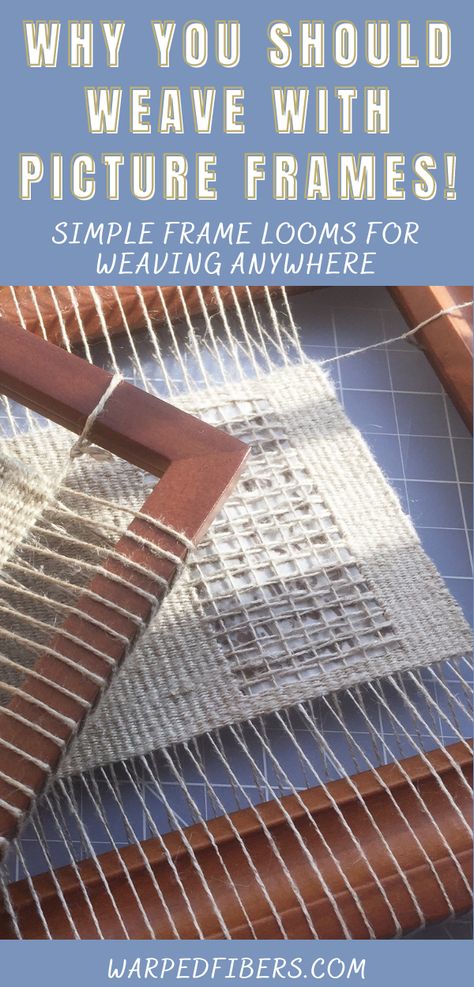 Diy Frame Loom, Diy Loom Frame How To Make, Diy Weaving Loom, Weaving Loom For Sale, Frame Weaving, Simple Weaving, Diy Loom, Tapestry Loom Weaving, Weaving Patterns Loom