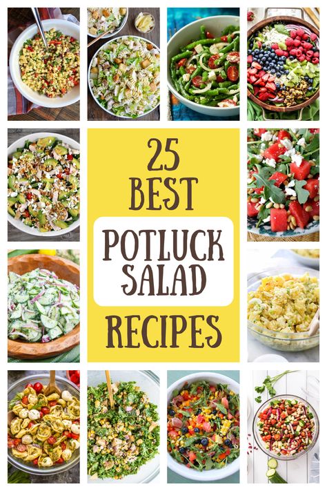 Salad Recipes For Christmas, Potluck Salad Recipes, Christmas Potluck Ideas, Healthy Potluck, Christmas Potluck, Spinach Salad With Chicken, Best Potato Salad Recipe, Potluck Salad, Easy Potluck