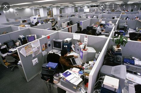 90s Office, Private Workspace, Office Design Trends, Job Reference, Old Office, Office Organization At Work, Mini Office, Retro Office, Office Printers