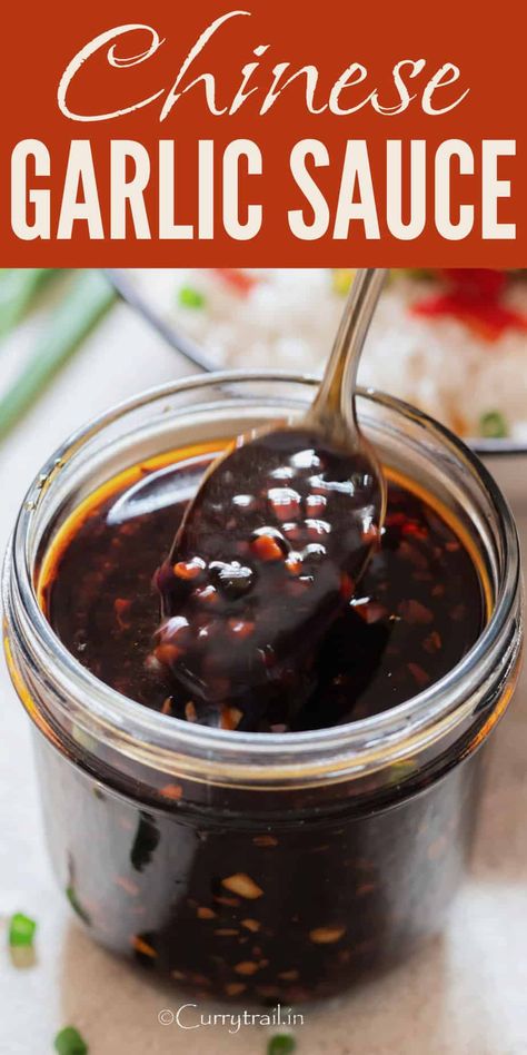 Essen, Shrimp Stir Fry Sauce, Dipping Sauce For Dumplings, Chinese Sauce Recipe, Sauce For Dumplings, Chinese Garlic Chicken, Recipes With Chili Garlic Sauce, Chinese Stir Fry Sauce, Chinese Garlic Sauce