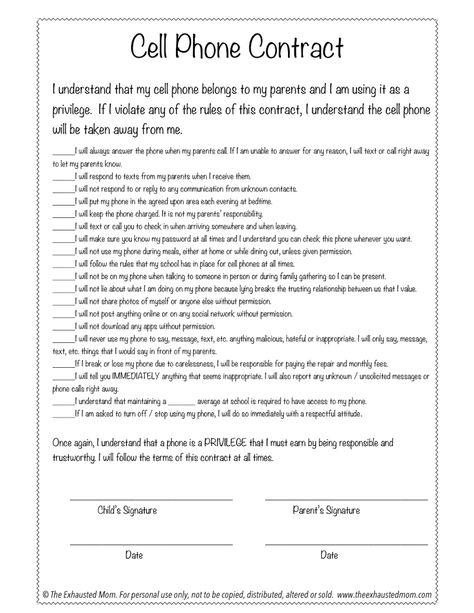 Cell Phone Contract for Tweens & Teens Raising Girls, Kids Cell Phone Contract, Kid Contracts, Phone Contract, Cell Phone Contract, Kids Cell Phone, Child Phone, Exhausted Mom, Rules For Kids