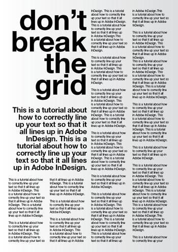 Good Typography Using a baseline grid in InDesign : Adobe InDesign Good Typography, Indesign Tutorials, Mises En Page Design Graphique, Foto 3d, Newspaper Design, Text Layout, Design Theory, Magazine Layout Design, Plakat Design