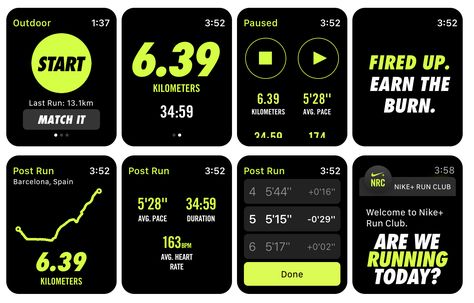 Another awesome feature for those with a Apple Watch...Nike+ Run Club watch app Nike Infographic, Apple Watch App Design, Nike Run Club, Running App, Apple Watch Fitness, Nike App, Apple Watch Design, Run Club, Apple Fitness