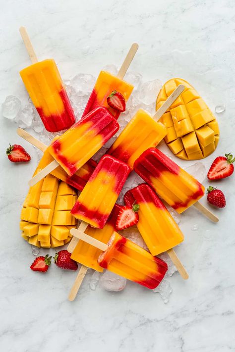 Thermomix, Essen, Banana Cake Design, Making Strawberry Jam, Banana Cake Recipe Easy, Mango Popsicles, Frozen Treats Recipes, Strawberry Popsicles, Watermelon Popsicles