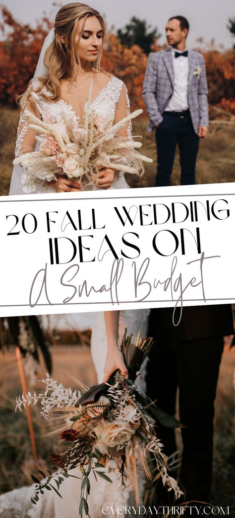 Cheap Wedding Ideas On A Budget Diy, Fall Boho Outdoor Wedding, Wedding In October Ideas, Fall Wedding Budget, Diy Country Wedding Ideas, Cheap Fall Wedding Decor, Wedding Decoration Autumn, Boho Themed Wedding Decor, Budget Fall Wedding