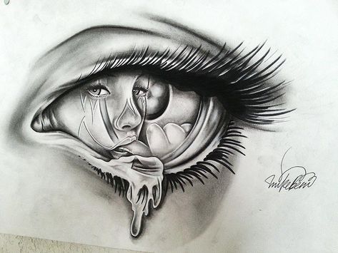 Art Chicano, Tato Dada, Eye Tattoos, Eyeball Art, Arte Cholo, Prison Art, Chicano Style Tattoo, Lowrider Art, Chicano Tattoos