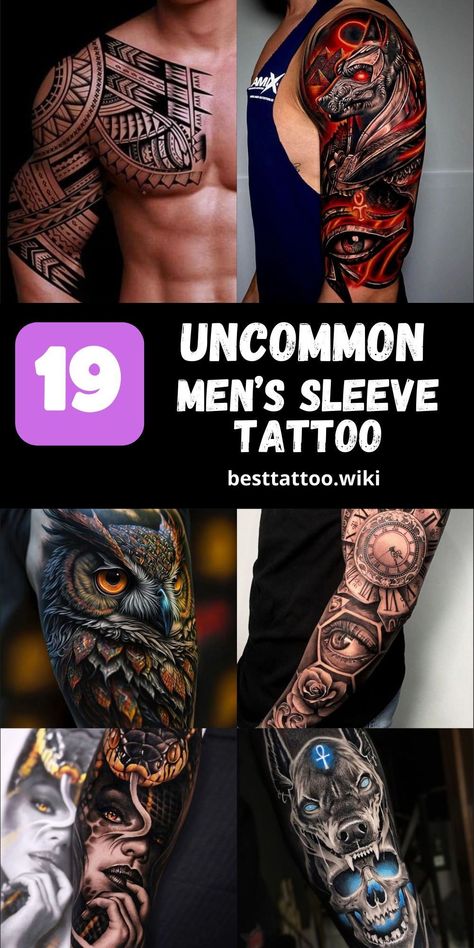 Men Sleeve Tattoo Ideas: 19 Creative and Inspiring Designs for 2024 - Find Your Perfect Ink Arm Sleeve For Men Ideas, Men’s Greek Mythology Tattoos, Coolest Mens Tattoos, German Tattoos For Guys, Family Men Tattoo Ideas, Tattoos For Guys Arm Forearm, Masculine Sleeve Tattoo For Men, Tattoo Sleeve Themes For Men, Best Arm Sleeve Tattoos For Men