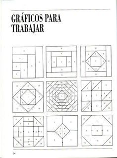 PATCHWORK: curso rápido « Variasmanualidades's Blog                                                                                                                                                                                 Más Log Cabin Patchwork, Quilt Square Patterns, Paper Pieced Quilt, Barn Quilt Patterns, Crazy Patchwork, Patchwork Quilt Patterns, Paper Piecing Quilts, Paper Piecing Patterns, Patchwork Fabric