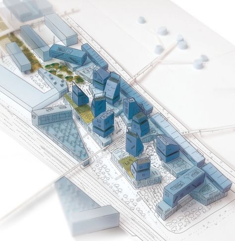 E12 Austria Kagran joint winner: Monument in fertile country by itCH studio Site Plans, Architecture Drawings, Koshino House, Urban Design Graphics, Arch Model, Concept Diagram, Architecture Graphics, Urban Fabric, Diagram Architecture