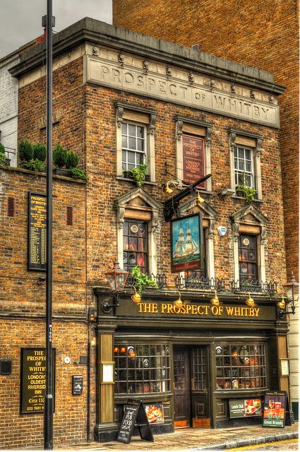 Someday I'm going to build a home that includes this architectural design and style. Wapping London, British Pub, Old Pub, London Pubs, Pub Signs, Shop Fronts, Pub Crawl, England And Scotland, London Town