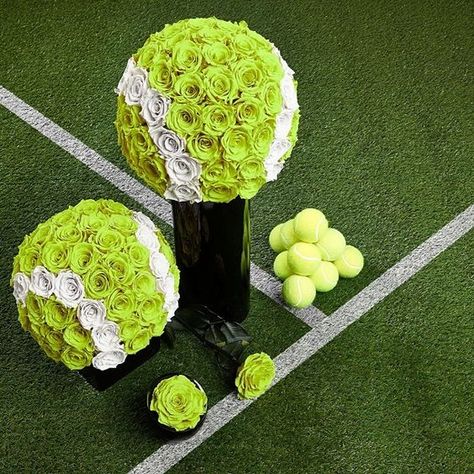 Great for Ladies Tennis Banquetsl! More tennis ideas at #lorisgolfshoppe Tennis Decorations, Tennis Birthday Party, Tennis Wedding, Wimbledon Party, Tennis Party Decorations, Tennis Birthday, Wimbledon Final, Tennis Photos, Tennis Event