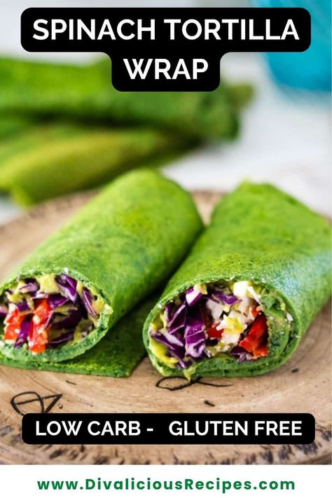 Spinach Egg Wrap Spinach Egg White Wrap, Spinach Egg Wrap Recipe, Spinach Wraps Healthy, Egg And Spinach Wrap, Keto Spinach Wrap Recipe, Egg Spinach Wrap, Spinach Egg Tortilla, Homemade Wraps Recipe, Spinach Egg Wrap