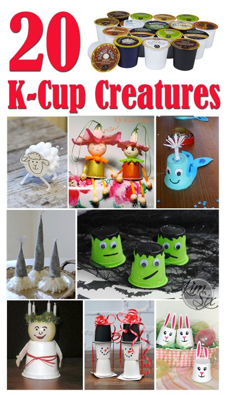 Crafts With K Cups Keurig, Keurig Cup Crafts, Keurig Cups, Critter Crafts, K Cup Crafts, Coffee Pods Crafts, Business Crafts, Arts And Crafts For Teens, Manualidades Halloween