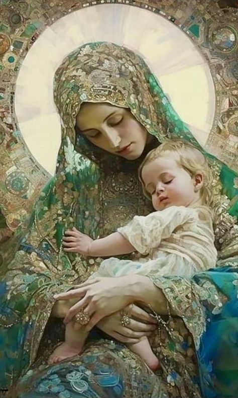 The Memorial of the Blessed Virgin Mary, Mother of the Church Art, Instagram, The Virgin Mary, Madonna And Child, Virgin Mary, A Child, Madonna, Veil, A Woman