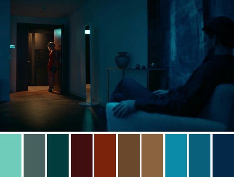 Shape Of Water Movie Color Palette, Scream Movie Color Palette, Cinematic Color Plate, Film Color Grading Cinematography, Films Color Palette, Movie Color Palettes, Movie Palette Color, Color Palette Cinematography, Cinematic Colour Palette