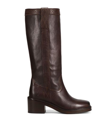 Fall Outfits With Tall Boots, Women’s Boots, Learher Boots, Tecovas Boots, Knee High Flat Boots, Square Boots, Kate Brown, Fall Boots Outfit, Autumn Shoes