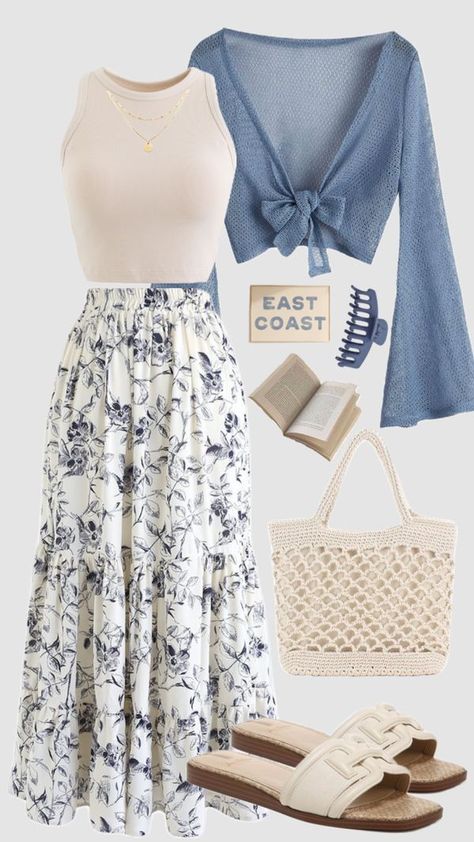 Check out kortney_carson's Shuffles #beach #beachoutfit #coastal #outfitinspo #ootd #coastalgranddaughter #modestfashion #blue #summeroutfit #churchoutfit #summer #modest #vacationoutfits Summer Modest, Modest Outfit Ideas, Mode Hijabi, Modesty Outfits, Cute Modest Outfits, Everyday Fashion Outfits, Elegante Casual, Mode Ootd, Modest Fashion Outfits