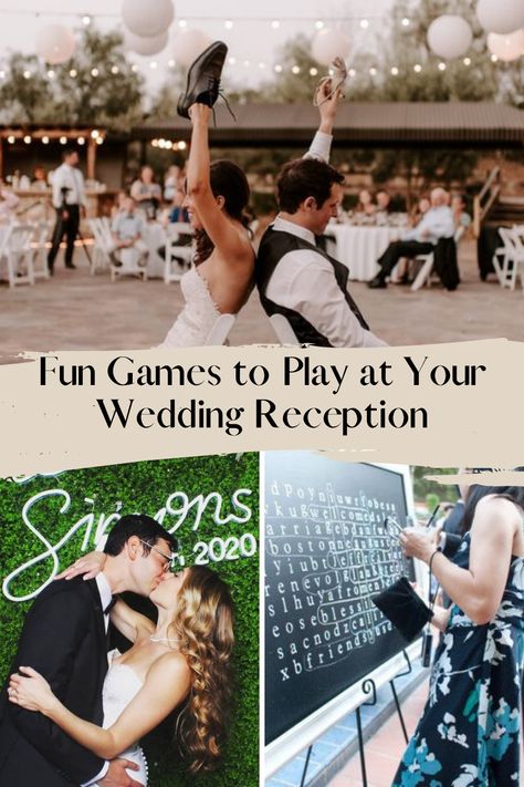 43 Fun Wedding Reception Games and Ideas - Fun Party Pop Christian Wedding Games, Wedding Reception Games For Guests, Wedding Fun Facts, Funny Wedding Games, Casual Wedding Reception, Fun Wedding Reception, Wedding Table Games, Fun Wedding Games, Wedding Reception Entertainment