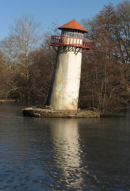 The Leaning Lighthouse of Limerick - reflected on frozen surface, near Limerick, Pennsylvania Lighthouse Pictures, Beautiful Lighthouse, Beacon Of Light, Guiding Light, Light Houses, Light House, Water Tower, Clay Pot, Abandoned Buildings